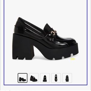 Steve Madden Penelope Black Patent Shoes